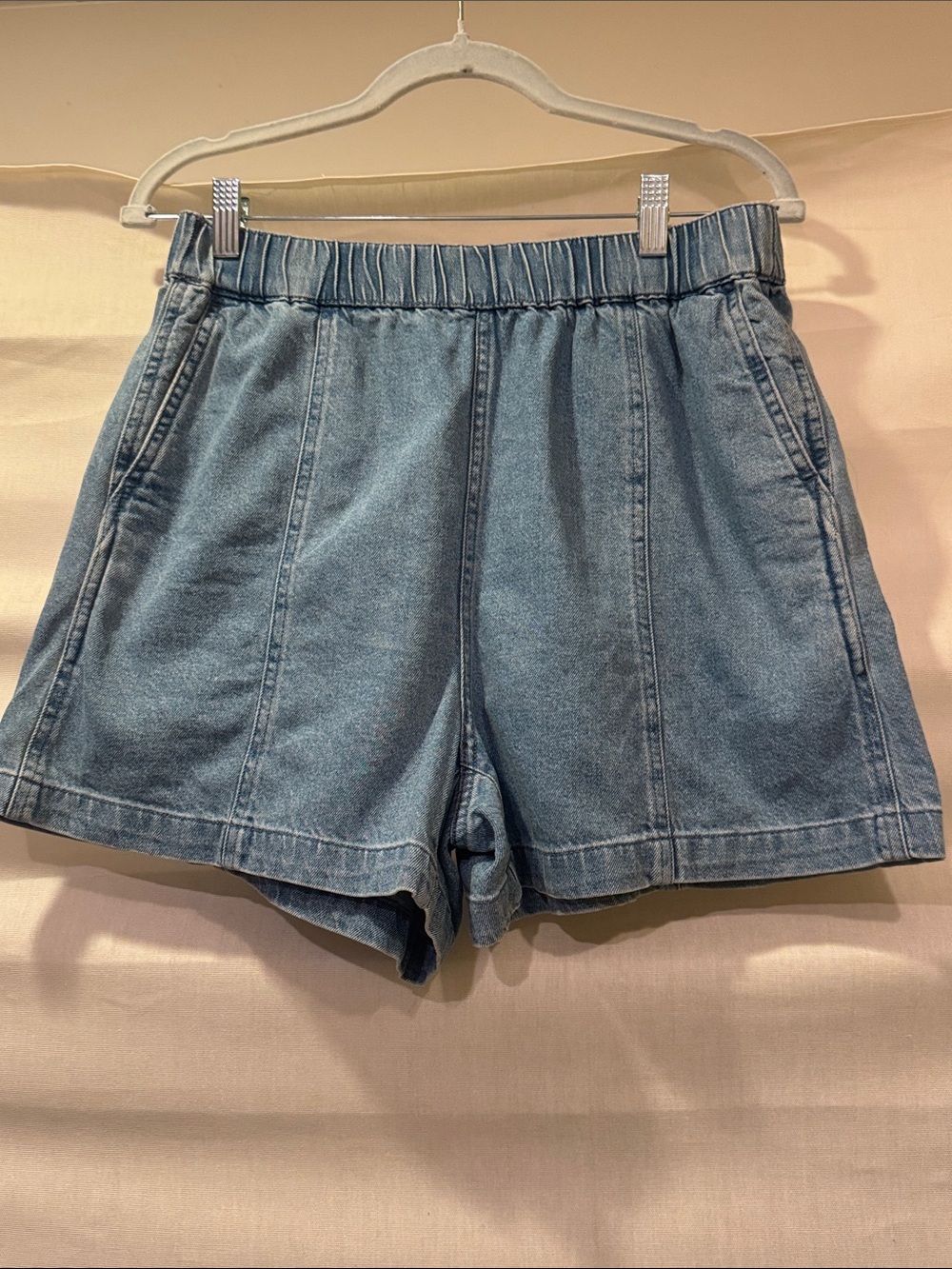 Madewell Light Blue Paperbag Denim Shorts Size S - Picture 3 of 5